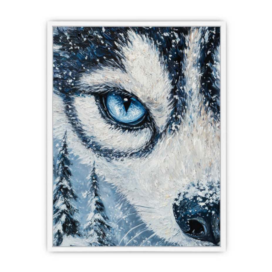 Blue Eyes Husky Framed Print