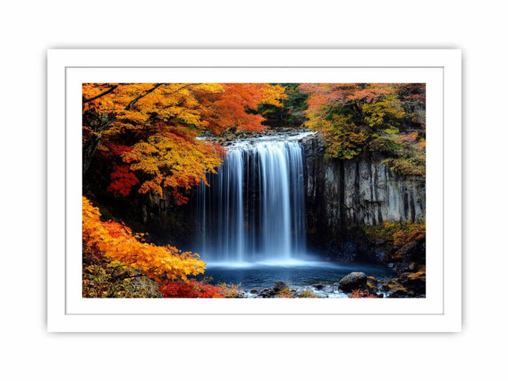 Vibrant Waterfall Streched canvas