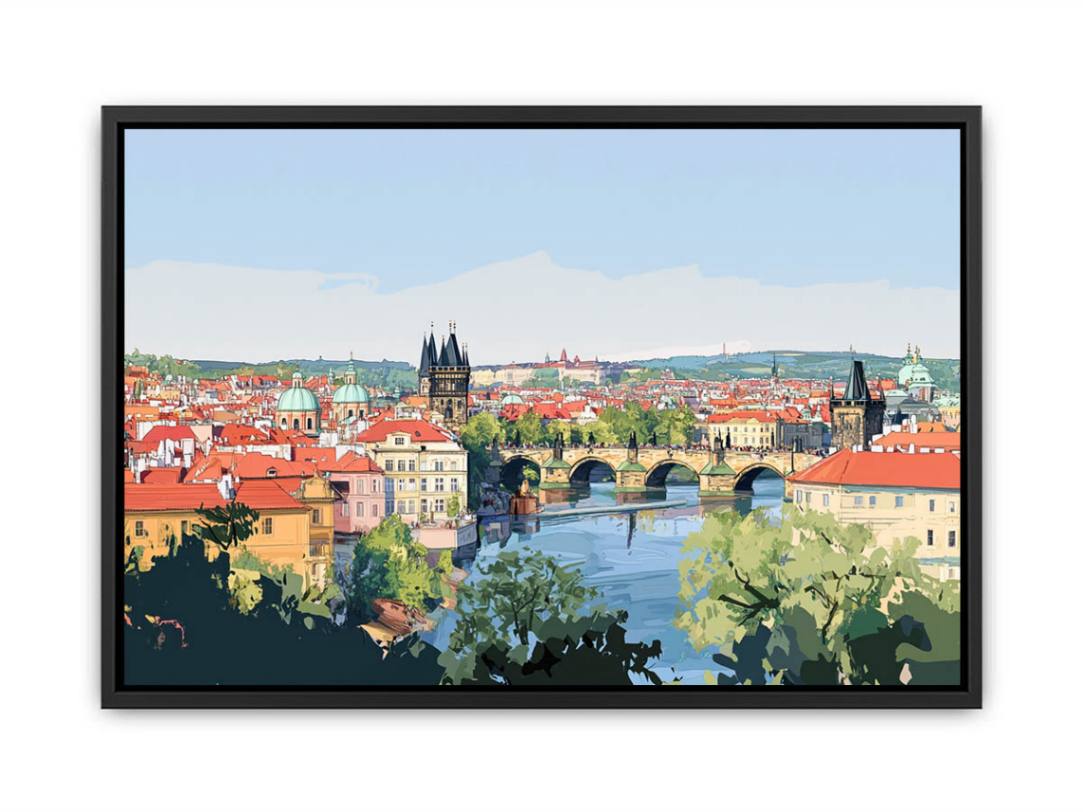 Prague City  Painting
