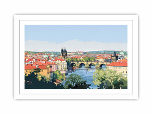 Prague City Streched canvas