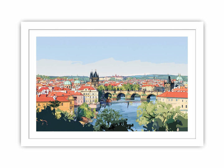 Prague City Streched canvas