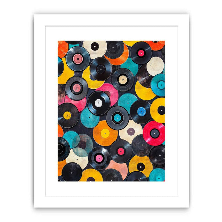 Records Streched canvas