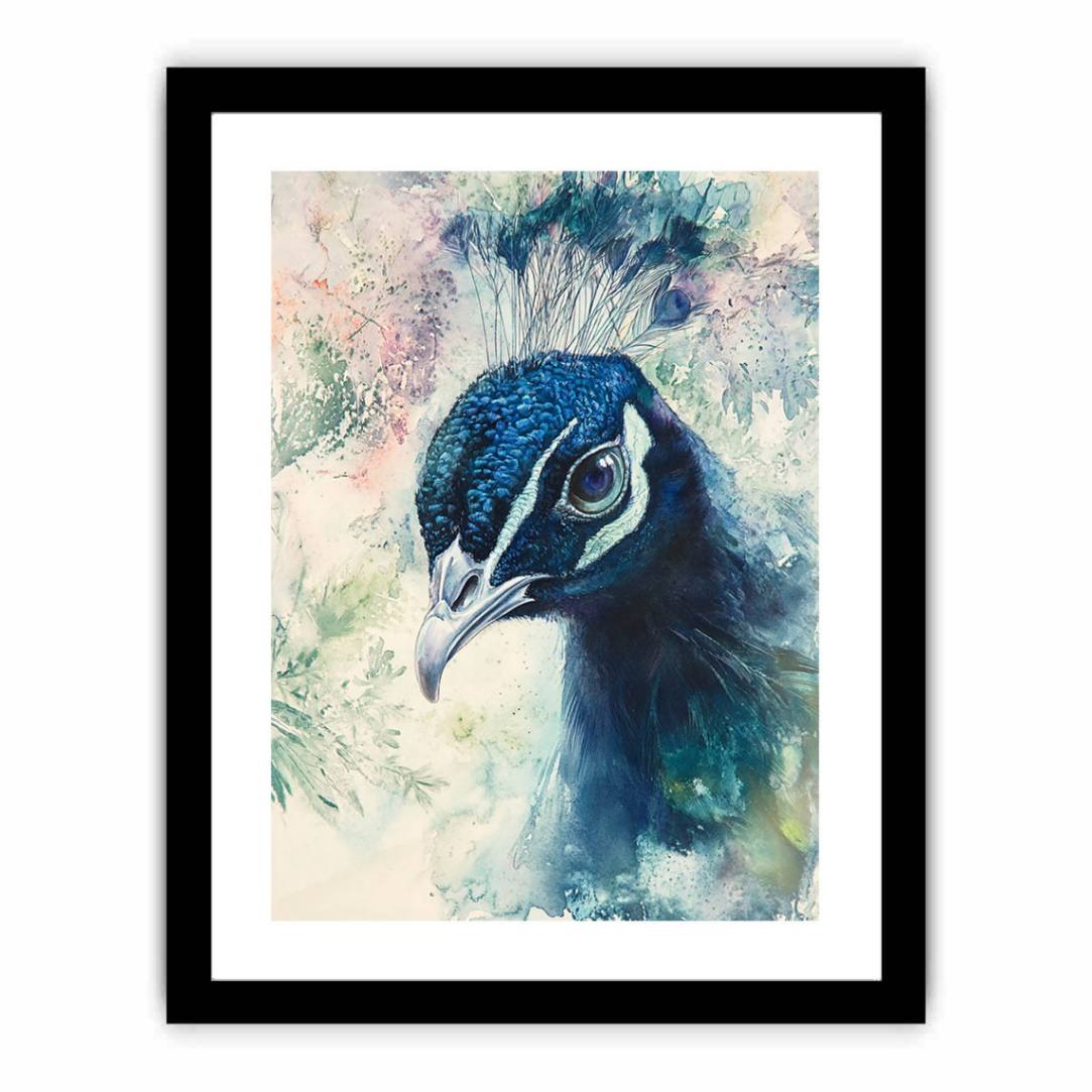 Close-Up Peacock  Art Print