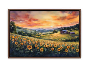 Sunflower Sunset  Poster