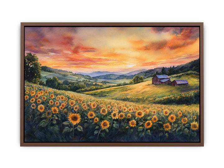 Sunflower Sunset  Poster