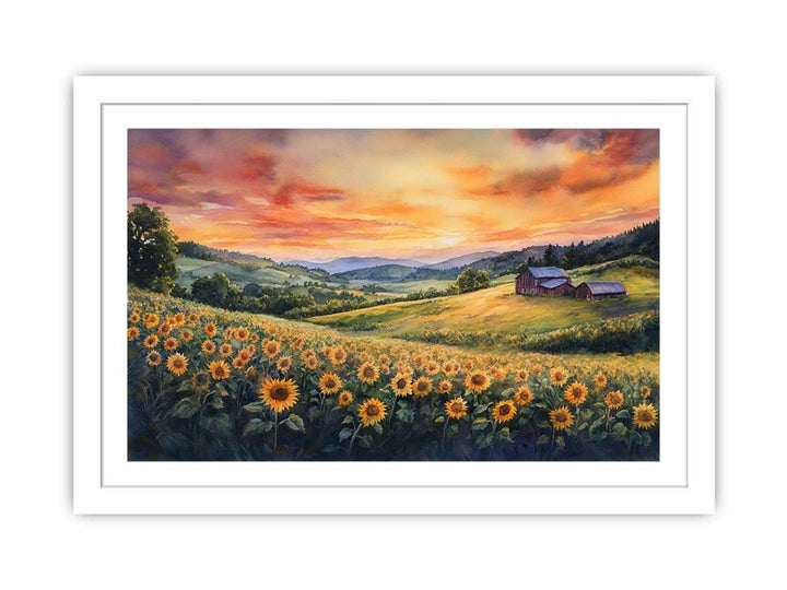Sunflower Sunset Streched canvas