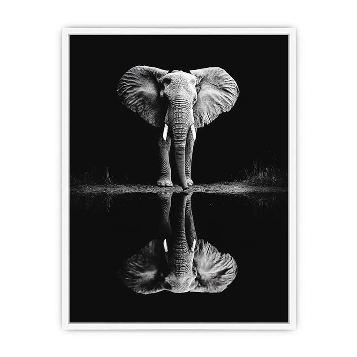 Elephant’s Reflection Framed Print
