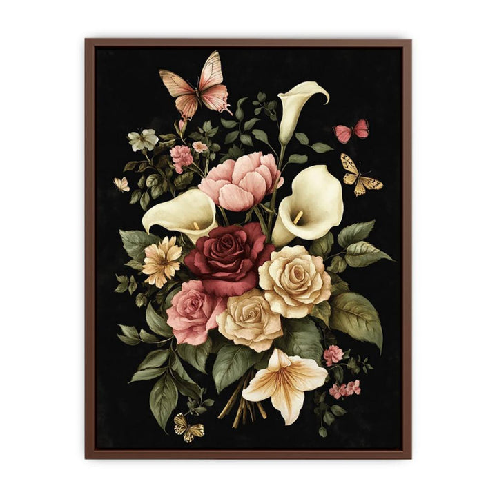 Butterfly Flowers  Poster