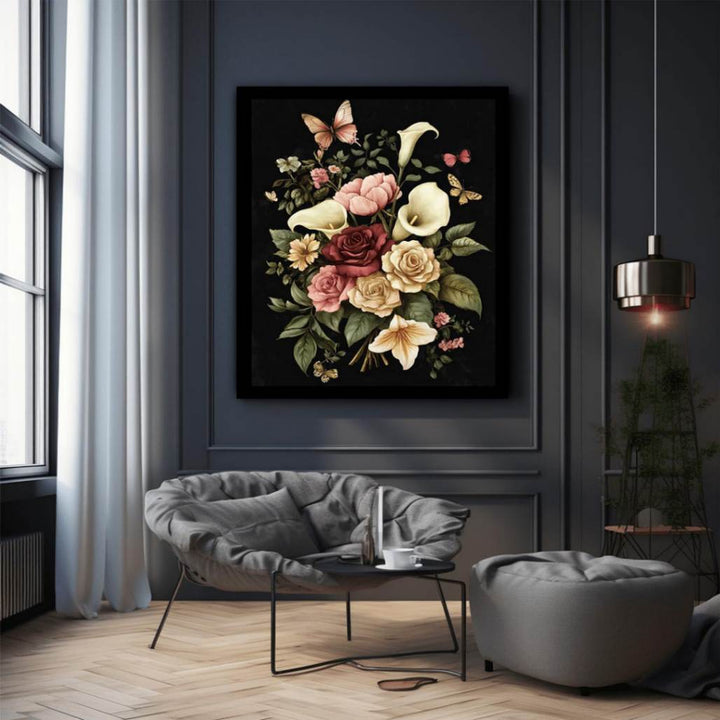 Butterfly Flowers Canvas Print