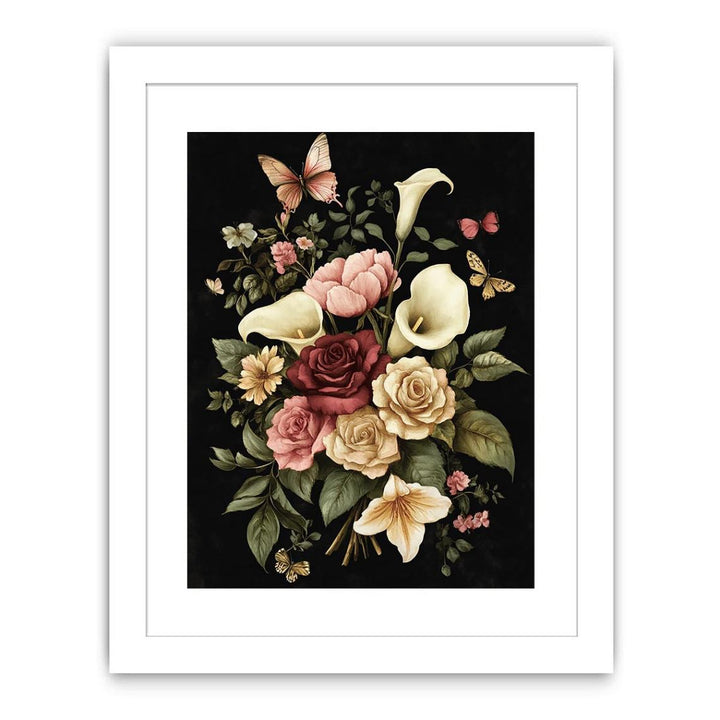 Butterfly Flowers Streched canvas