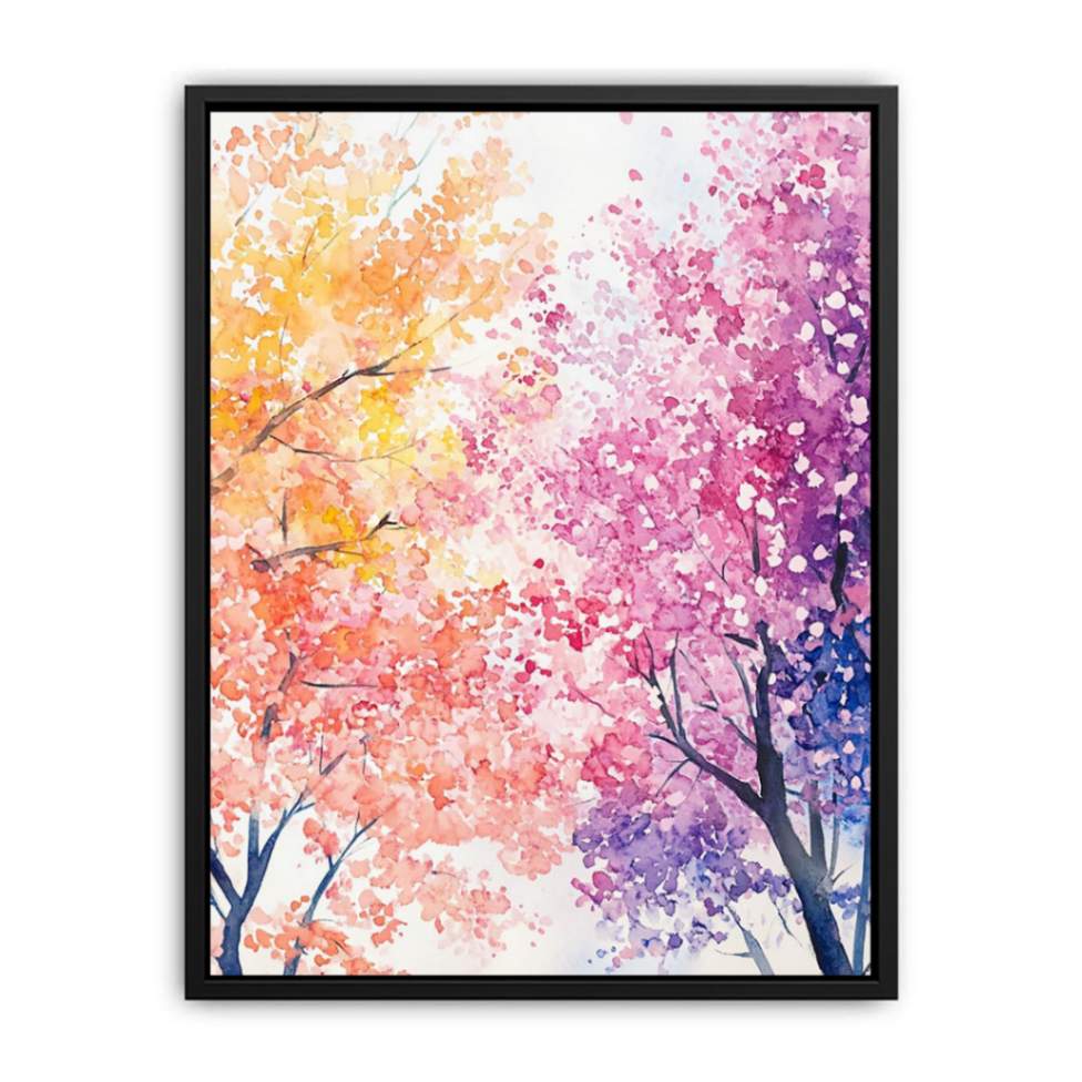 Pink Purple Cherry  Painting