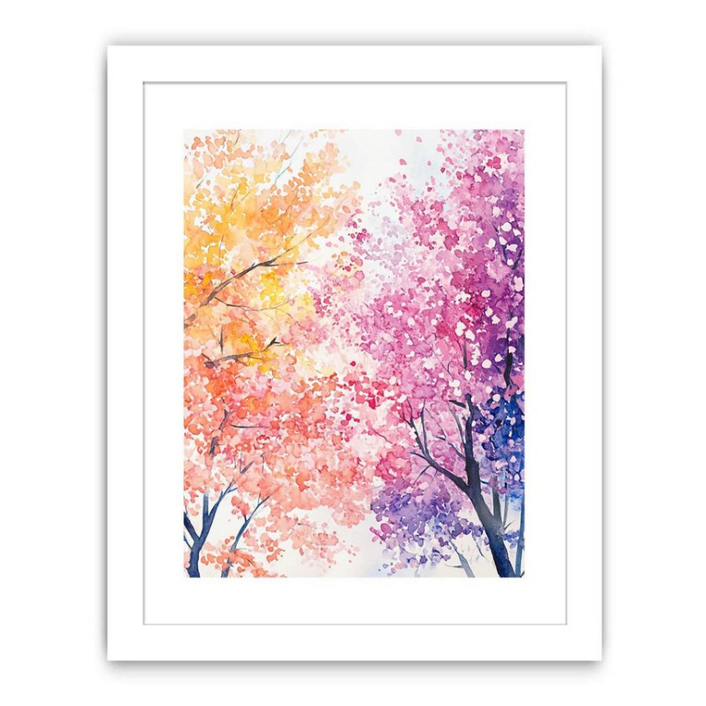 Pink Purple Cherry Streched canvas