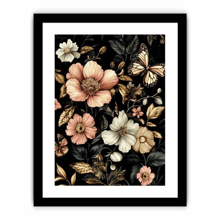 Floral Butterfly  Art Print
