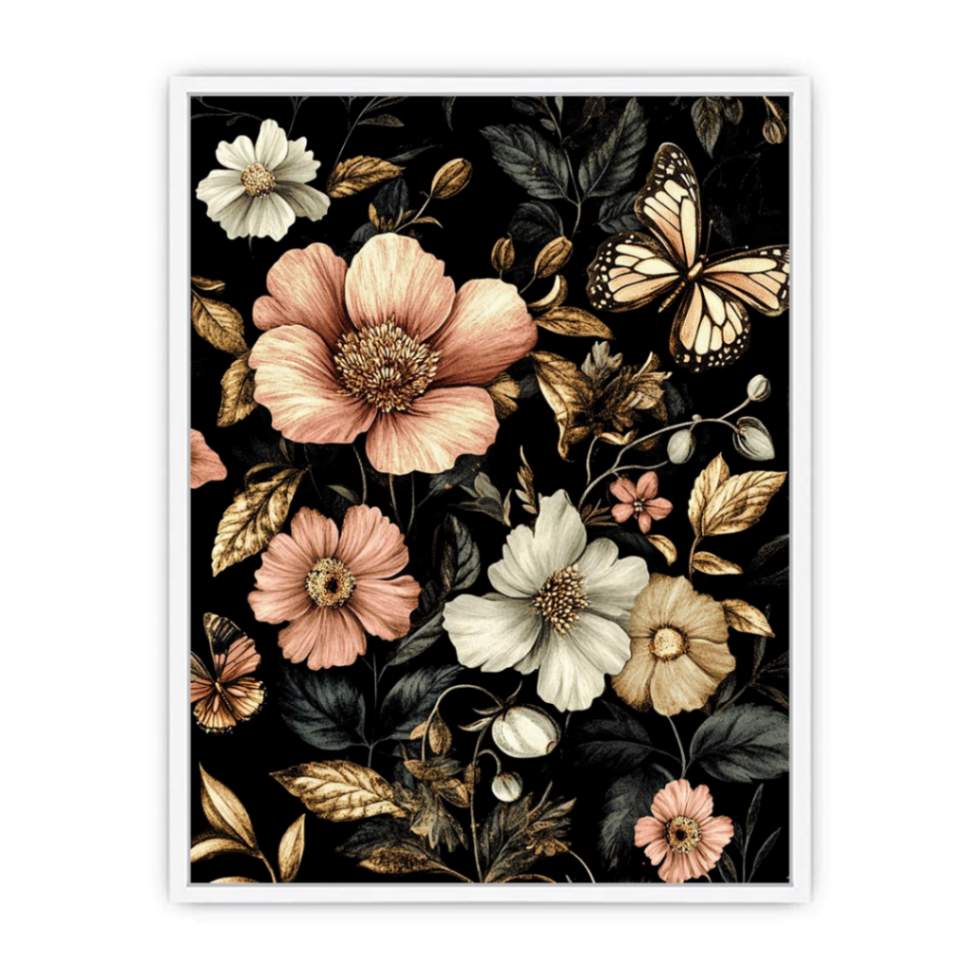 Floral Butterfly Framed Print
