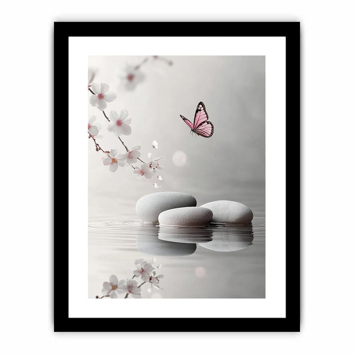White Pebbles  Art Print