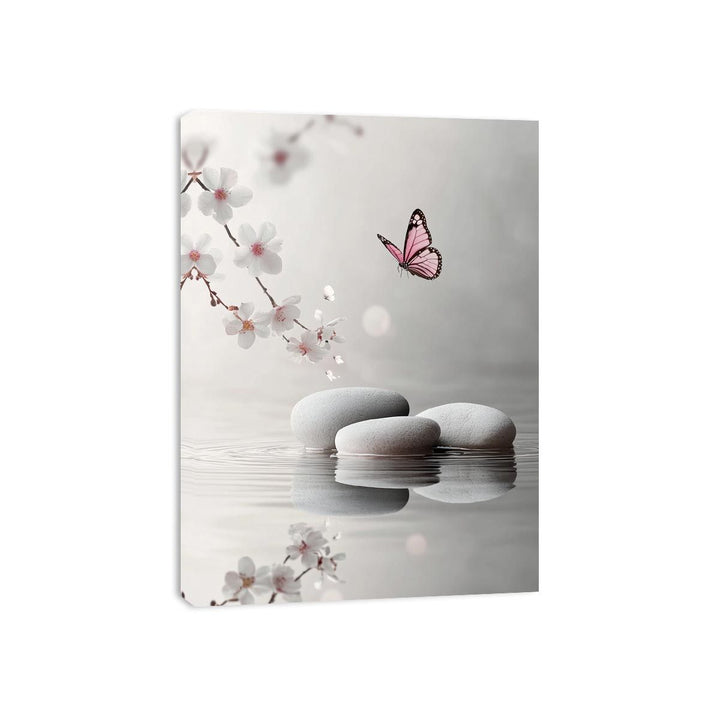 White Pebbles Canvas Print
