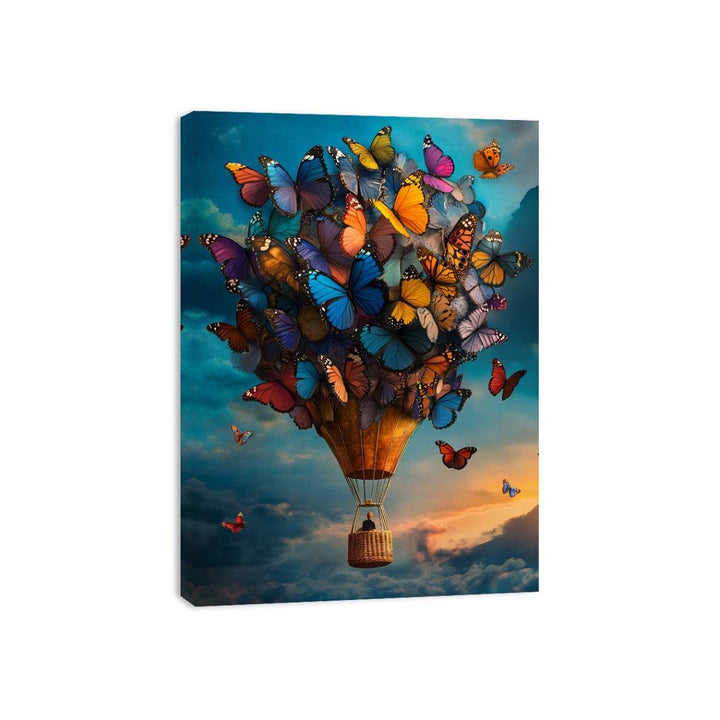 Floating With Butterflies Canvas Print