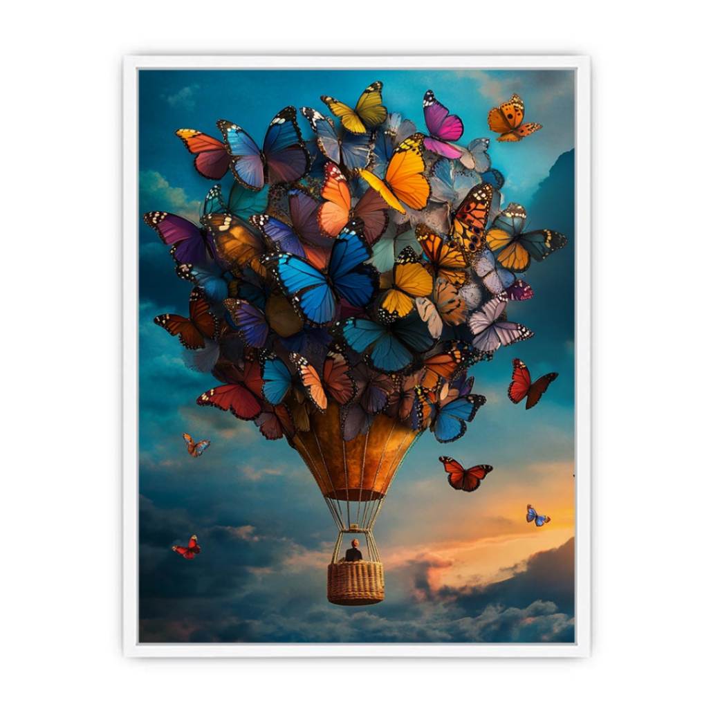 Floating With Butterflies Framed Print