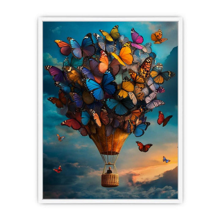 Floating With Butterflies Framed Print