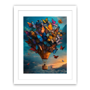 Floating With Butterflies Streched canvas