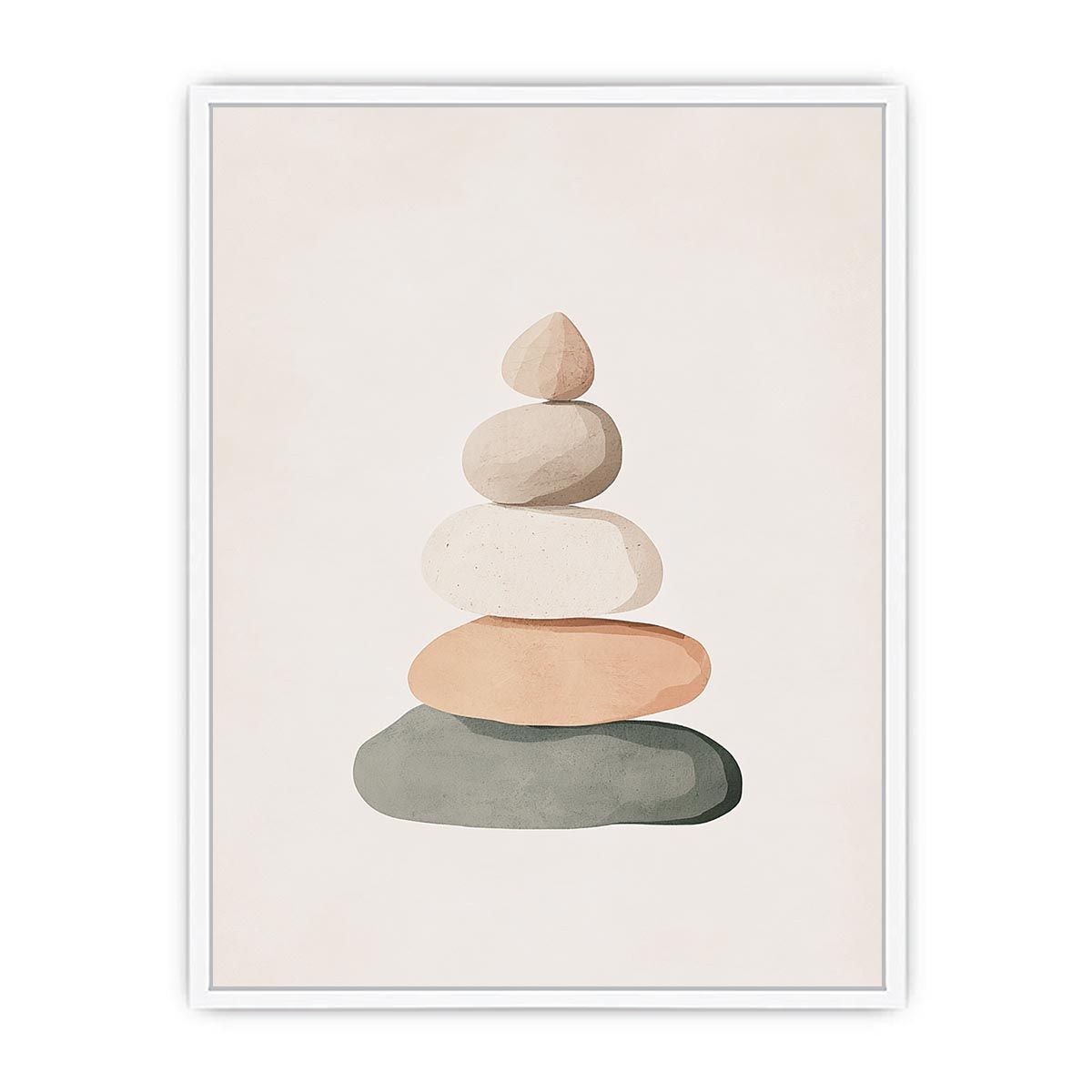 Boho Stones Framed Print