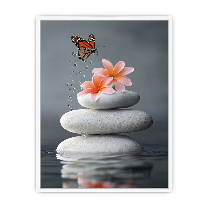 Whispering Wings On Stone Framed Print