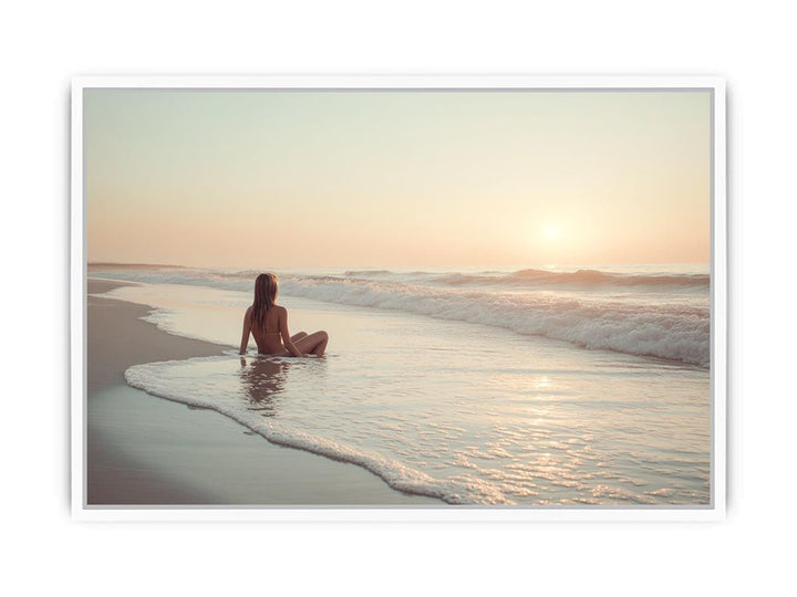 On The Beach Framed Print
