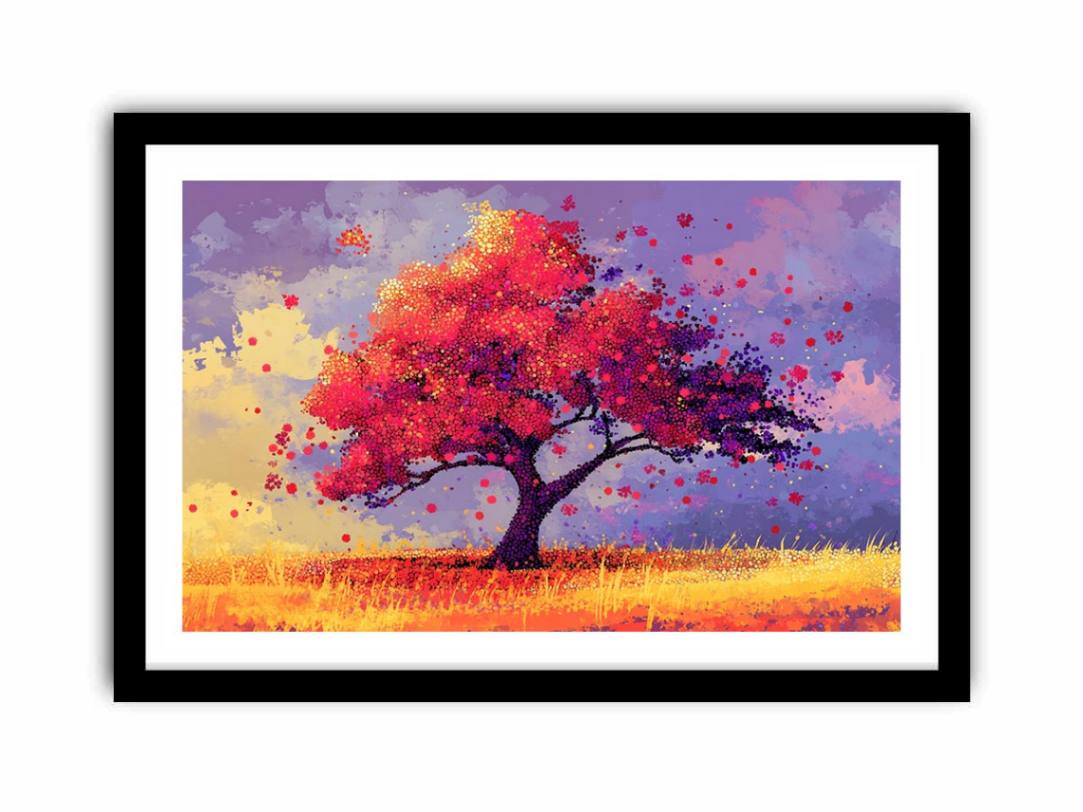 Red Tree  Art Print
