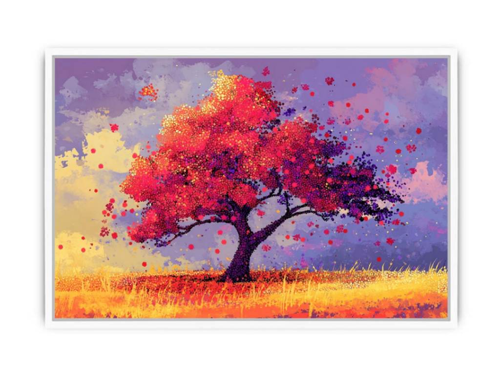 Red Tree Framed Print