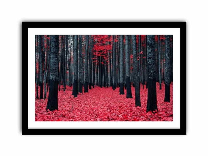 Red Maple Forest  Art Print