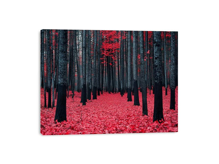 Red Maple Forest Canvas Print