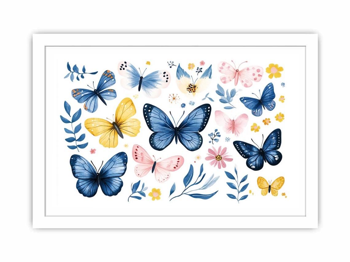 Fluttering Symphony Streched canvas