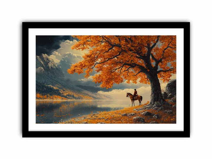 Lone Rider  Art Print