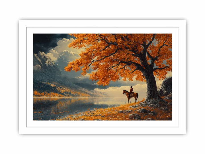 Lone Rider Streched canvas