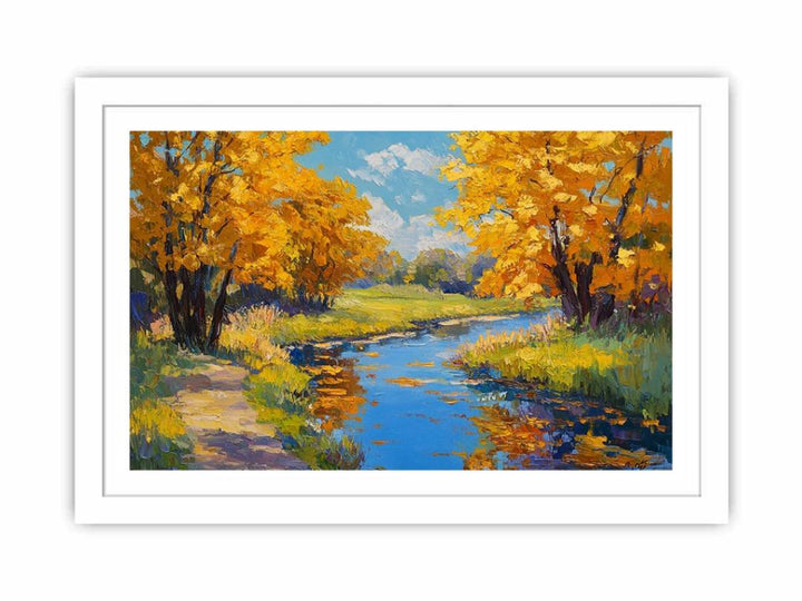 Autumn’s Enchanted Depths Streched canvas