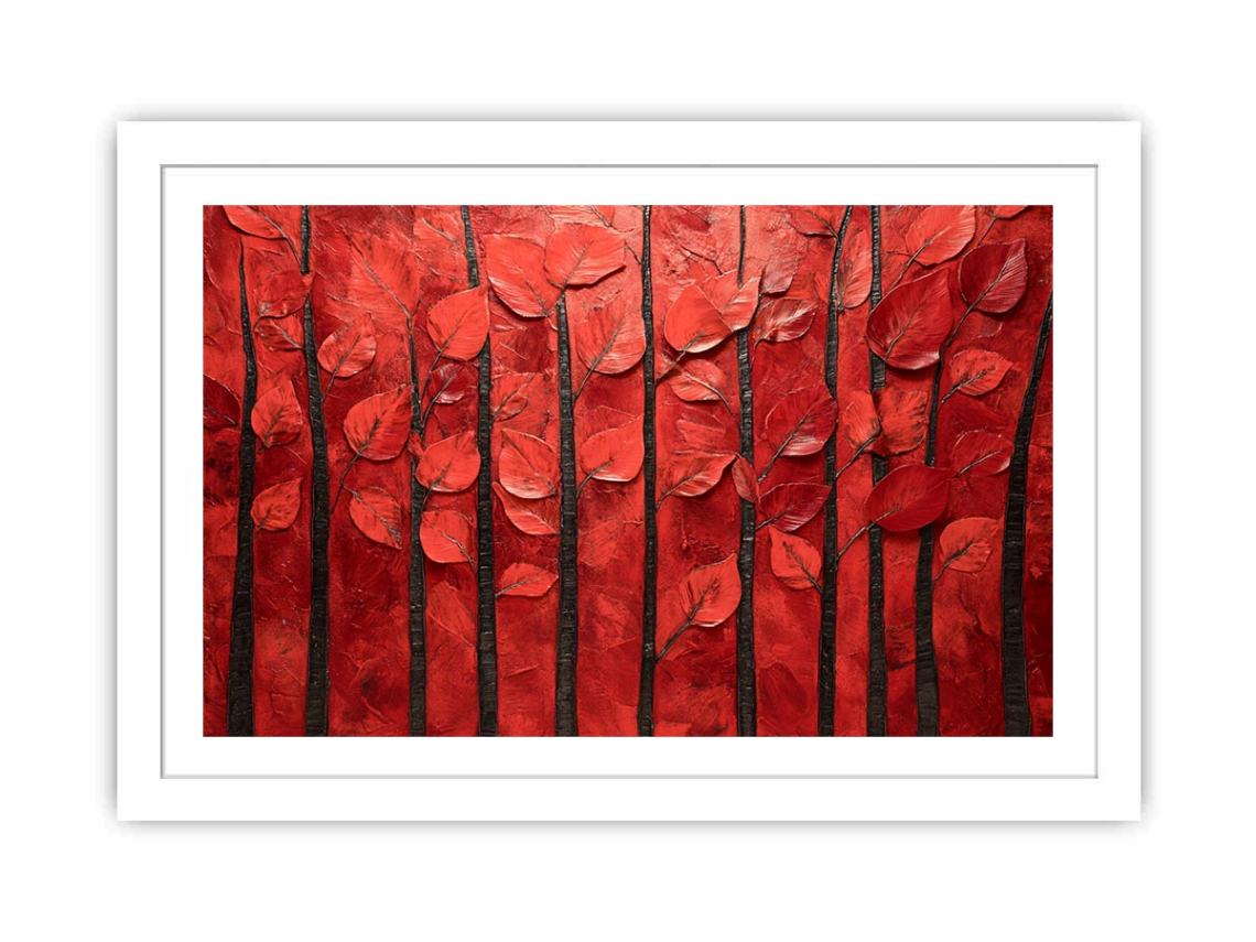 Red Leaves  Streched canvas