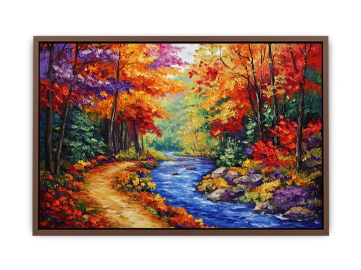 Golden Valley Of Fall  Poster
