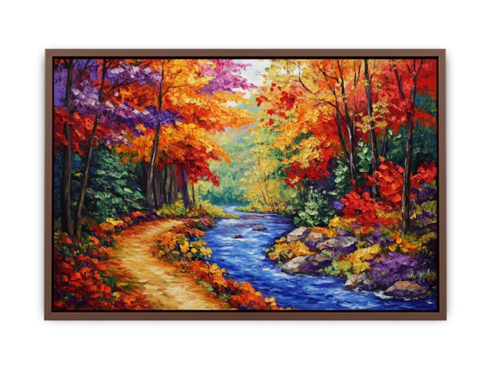 Golden Valley Of Fall  Poster