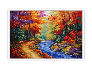 Golden Valley Of Fall Framed Print