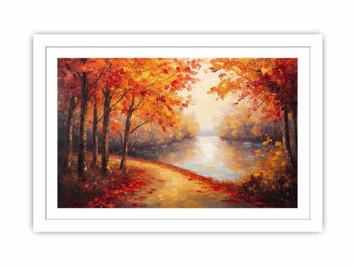 Ember-Kissed Horizon Streched canvas