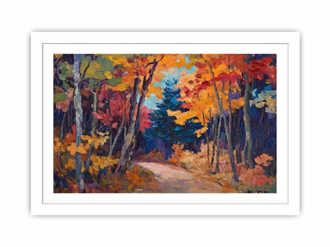 Crimson Autumn Dreams Streched canvas