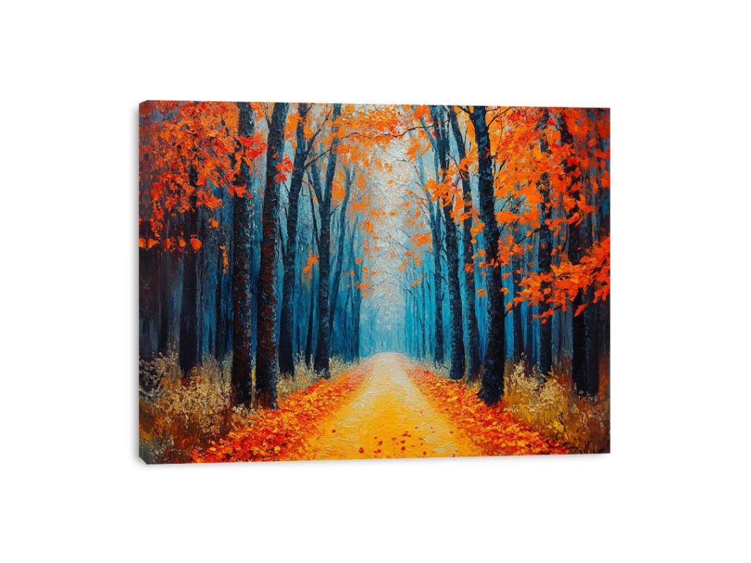 Scarlet Pathway Canvas Print