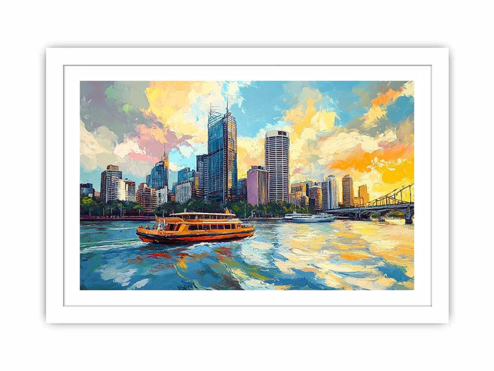 Brisbane River Streched canvas