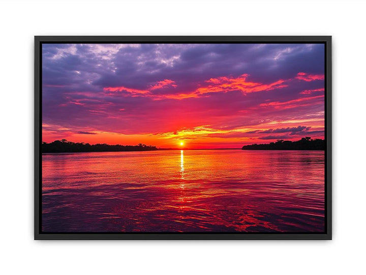 Sunset Over Amazon  Painting