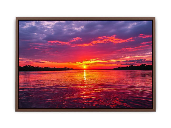 Sunset Over Amazon  Poster