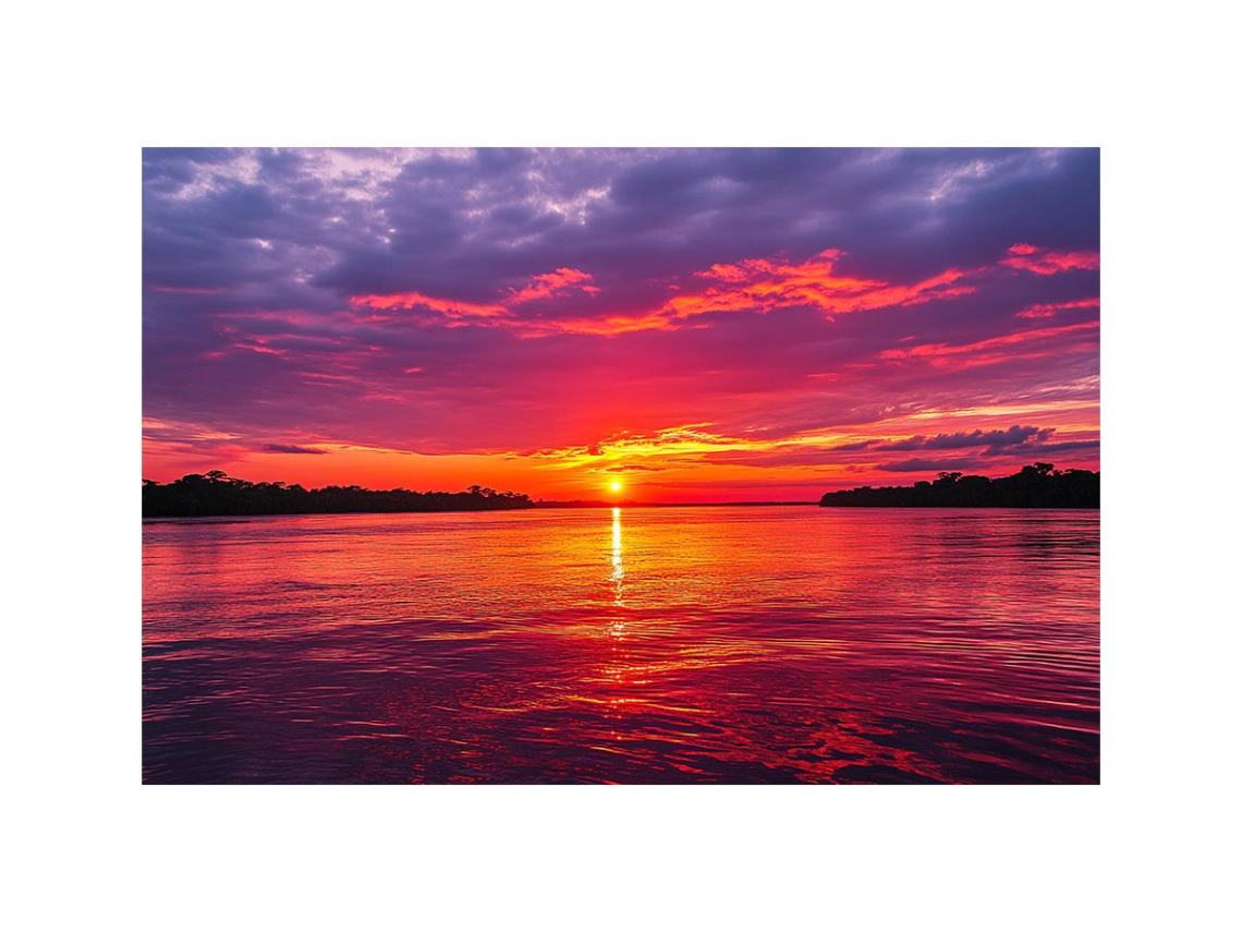Sunset Over Amazon