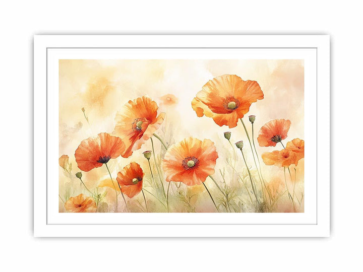 Orange Poppies  Streched canvas