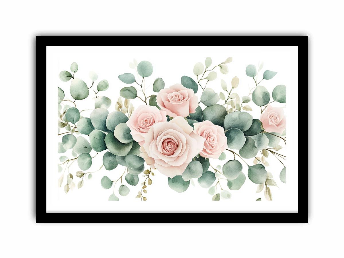 Sage Green Floral   Art Print