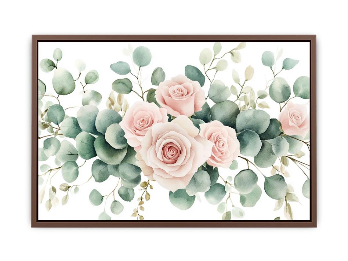 Sage Green Floral   Poster