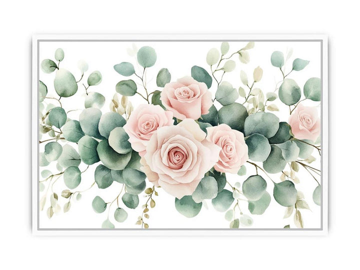Sage Green Floral  Framed Print